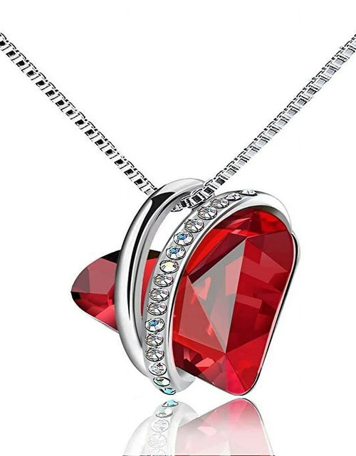 Load image into Gallery viewer, Birthstone Necklace for Women, Birthday Gifts for Women, Love Heart Crystal Necklace Jewelry Birthday Gifts for Her Women Mom Wife Girlfriend -Valentines Day Christmas Anniversary Gifts, Women Gifts
