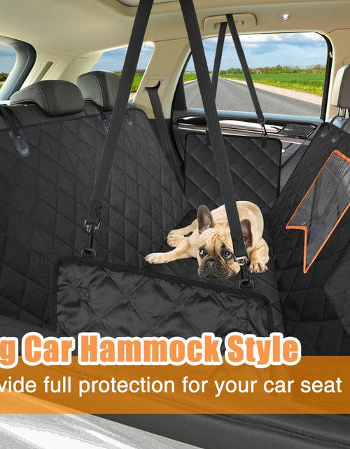 Load image into Gallery viewer, Dog Car Seat Cover for Back Seat, 100% Waterproof Dog Car Hammock with Mesh Window, Anti-Scratch Nonslip Durable Soft Pet Dog Seat Cover for Cars Trucks and SUV
