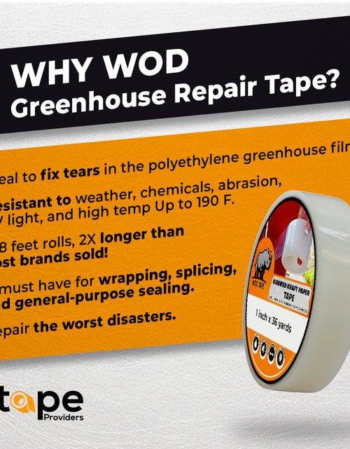 Load image into Gallery viewer, Clear Greenhouse Repair Tape - 6 Inch X 108 Feet - Strong Weatherseal Patching GHT5E
