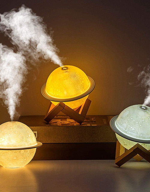 Load image into Gallery viewer, Humidifier, 2 in 1 Moon Night Light &amp; Humidifiers with USB Powered, White, Warm White, Yellow 3D LED Moon Light with Stand, 200Ml
