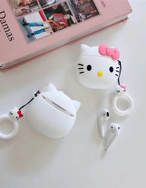 Load image into Gallery viewer, Kawaii Hello Kitty Funda Airpods Cases for 1/2/3/Pro Bluetooth Headset Case Soft Airpods-Cases Hello Kitty for Girl Christma New
