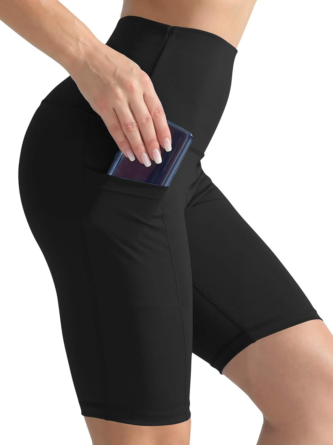 3 Pack Women 9" Biker Compression Short Leggings for Yoga with Big Pockets